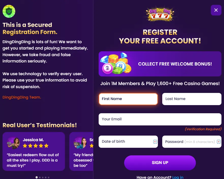 How To Register At Ding Ding Dingh Ding?